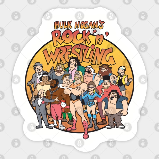 Hulk Hogan's Rock N Wrestling Sticker by Chewbaccadoll